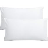 FLXXIE King Pillow Cases Set of 2, Soft Microfiber Pillow Covers with Envelope Closure, Wrinkle, Fade and Stain Resistant Pillowcases, 20x36, White