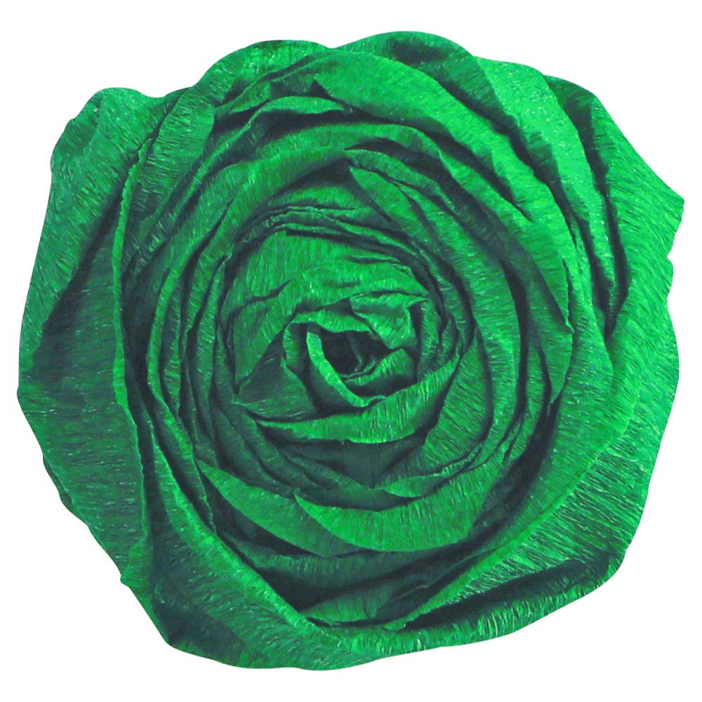 Clairefontaine 903074C - Pack of 10 Sheets of Crepe Paper - Colour Bottle Green - Format 2.50x0.50m Crepe 60% Elastic Resistant Creative leisure Arts Crafts