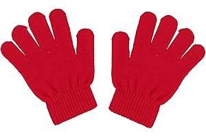 Motique Accessories Kids Gloves Magic Knit Gloves for Girls/Boys Solid Colors