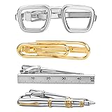 RunootPR Silver Gold Tie Clips for Men Unique