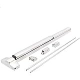 AmazonCommercial Stainless Steel Surface Vertical Rod Push Bar for Exit Doors, 48" inch, UL Certified, 1-pack