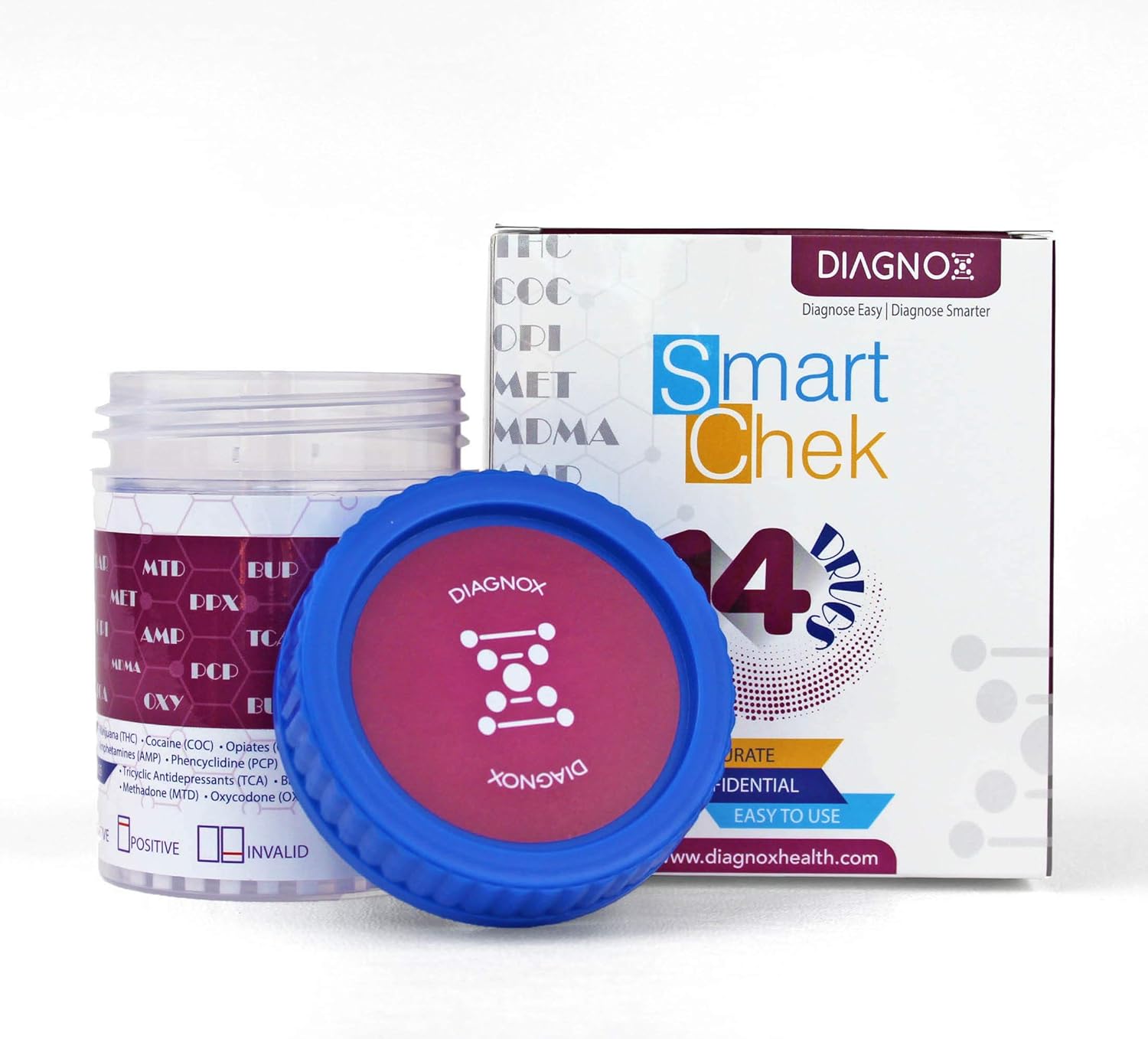 SmartChek 14 Panel Urine Rapid Screening Multi Test Cup with Temperature Strip (1)