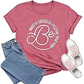 TIEEI Be Kind Shirt for Women Kindness T-Shirts Inspirational Positive Short Sleeve