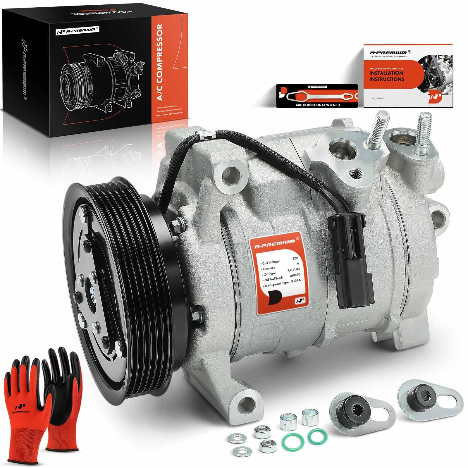 Photo 1 of A-Premium Air Conditioner AC Compressor with Clutch Compatible with Dodge & Ram Models 1500 2500 3500 4000 4500 5500 5.7L 6.4L