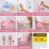TAILI Shower Corner Shelves 2 Pack Suction Caddy Pink 3.2x8.7x10.6 in view 7