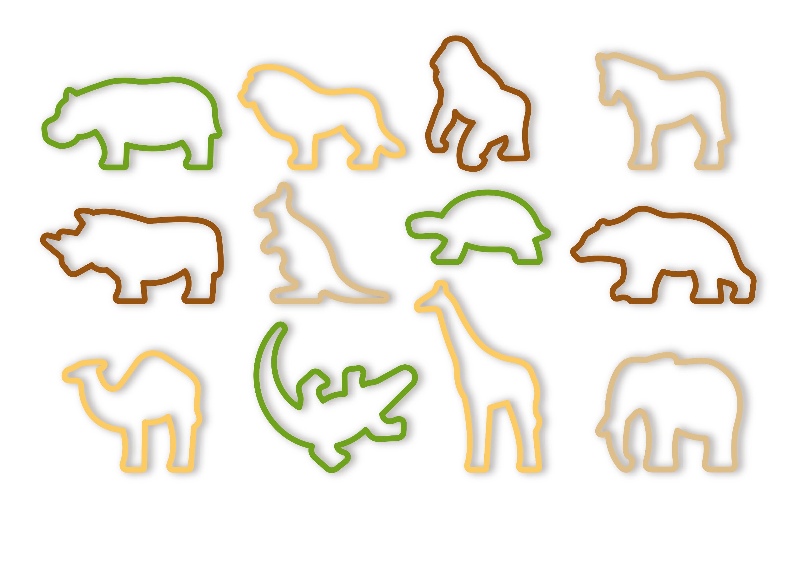 Tescoma Cookie Cutters, 12 Pcs Zoo Delicia Kids, Assorted, 32.3 x 4.3 x 9 cm