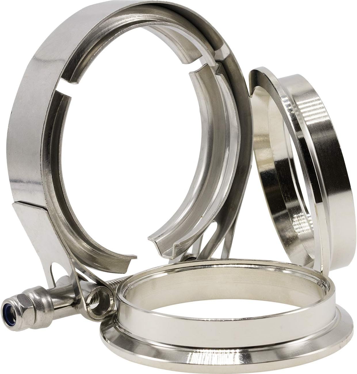 3 Inch V Band Clamp CNC Stainless Steel Flanges