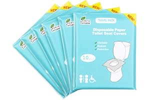 Porta Hygiene Disposable Toilet Seat Covers: Convenient Travel Size Toilet Liners, Flushable, Individually Packed, 100% Biode