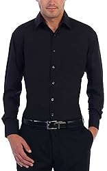 Gioberti Men's Long Sleeve Solid Dress