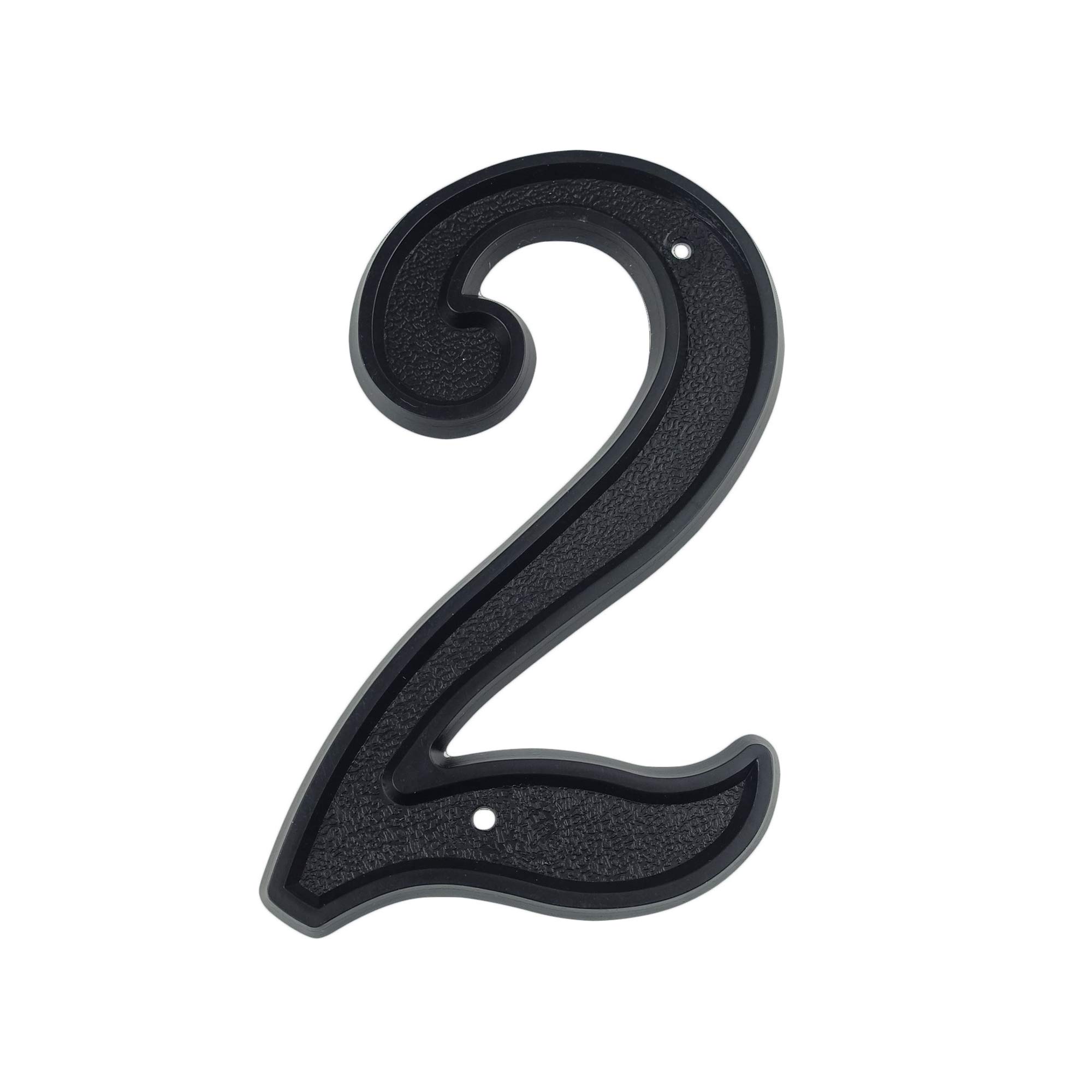 HASWARE House Number 5.5 inch (139mm) Modern Door Numbers Street Home Address Numerals,Black ABS Plastic (2)