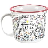 Spoontiques Ceramic Camper Mug, 14oz - Microwave & Dishwasher Safe, for Cold & Hot Beverages - Positive Affirmations