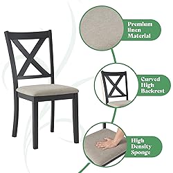 AMERLIFE 7-Piece Farmhouse Dining Table Set with 6