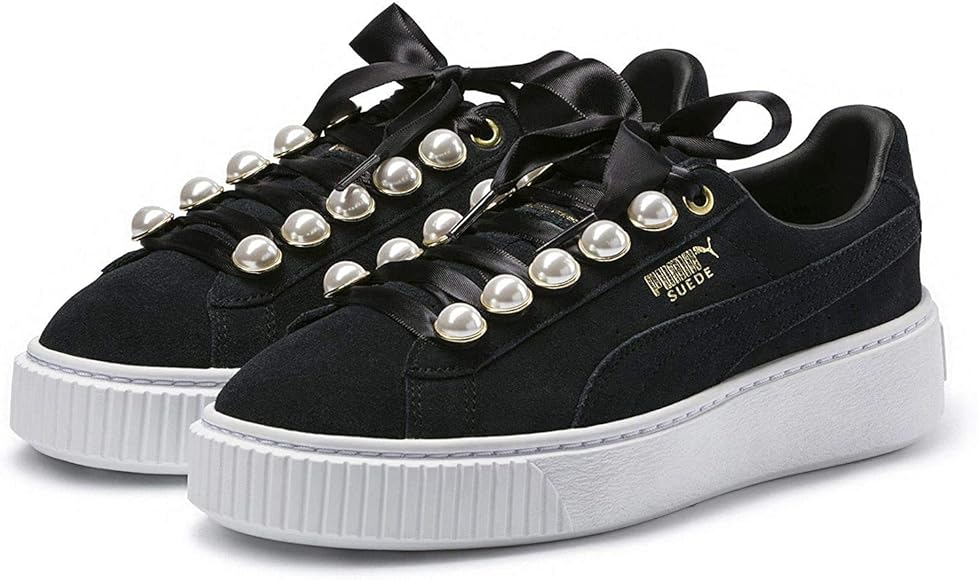 suede platform bling