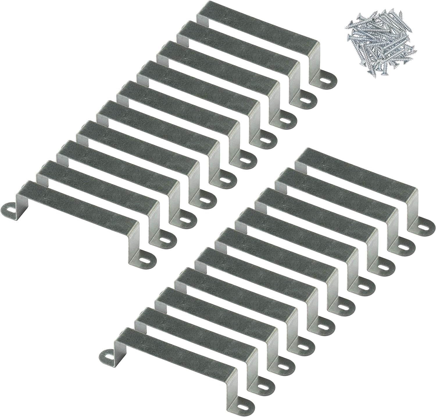 10 Pack Fence Panel Security Brackets Galvanized Steel for 4x4 inch Concrete or Wooden Posts with Screws