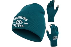 MTSTAOWE Vintage Classic Skull Cap Embroidery Beanie Fasion Hat Cuffed Winter Hat Knit Comes with Warm Gloves Gifts for Men Women Fans