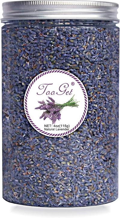 TooGet Culinary Dried Lavender Buds 4 OZ Highland Grow Flowers Ultra Blue