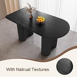Guyii 55.11" Dining Table Set with 6 Chairs, Modern