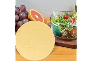 1 Pcs 4 Cup Pastel Yellow Silicone Bowl Lid fit Pyrex and Anchor Hocking Glass Bowls 7201-PC 4Cup, 6.02in diameter Lid(Pastel