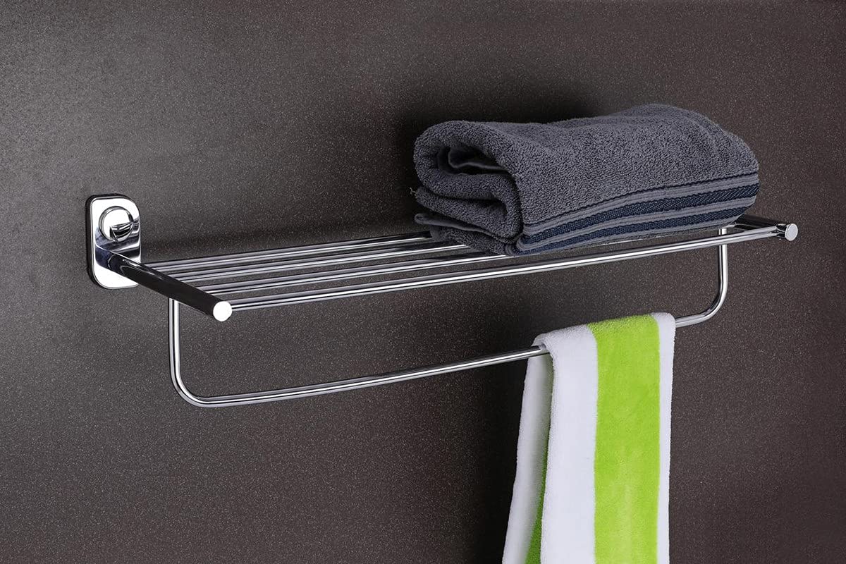 RV Tradelink Stainless Steel Towel Rack with Towel Rod for Bathroom
