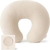 Konssy Muslin Nursing Pillow Covers, Soft Cover for Breastfeeding Pillows | Cover Only, 100% Cotton, Comfortable &amp; Durable, Machine Washable, Slipcovers for Newborn Baby Boys &amp; Girls, (Oat)