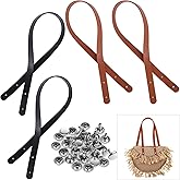 4 Pack Leather Purse Straps 24 Inch Long Purse Handles for Handbags, Top Handle Replacement Purses Straps Handbag Belt Band Mount Strap for Wallet Tote DIY Making Shoulder Bag Accessories (60cm)