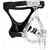 TMS Comfort Series CPAP MASK, Full Face CPAP Mask,Optimized Comfort & Secure Seal with Advanced Memory Foam Cushion, Headstrap Frame Assembly, Medium