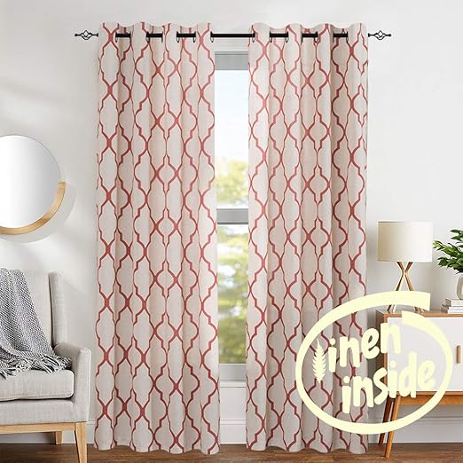 Amazon Com Jinchan Moroccan Tile Print Curtains For Living Room