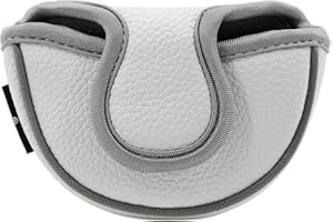 BIG TEETH Small Golf Putter Cover Half Mallet Mini Golf Headcover Club Head Protector Magnetic Closure, Center Shaf & Heel Shafted Putter Headcover for Scotty Cameron Taylormade Odyssey 2 Ball