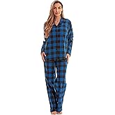 #followme Printed Flannel Button Front PJ Pant Set