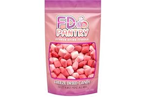 FD PANTRY Freeze Dried Fruit Bursts Candy - Mini All Reds l Hard Candy Mix 5oz Treat Snack Gift Bag Strawberry, Fruit Punch, Watermelon, Cherry Freeze-Dried Candies