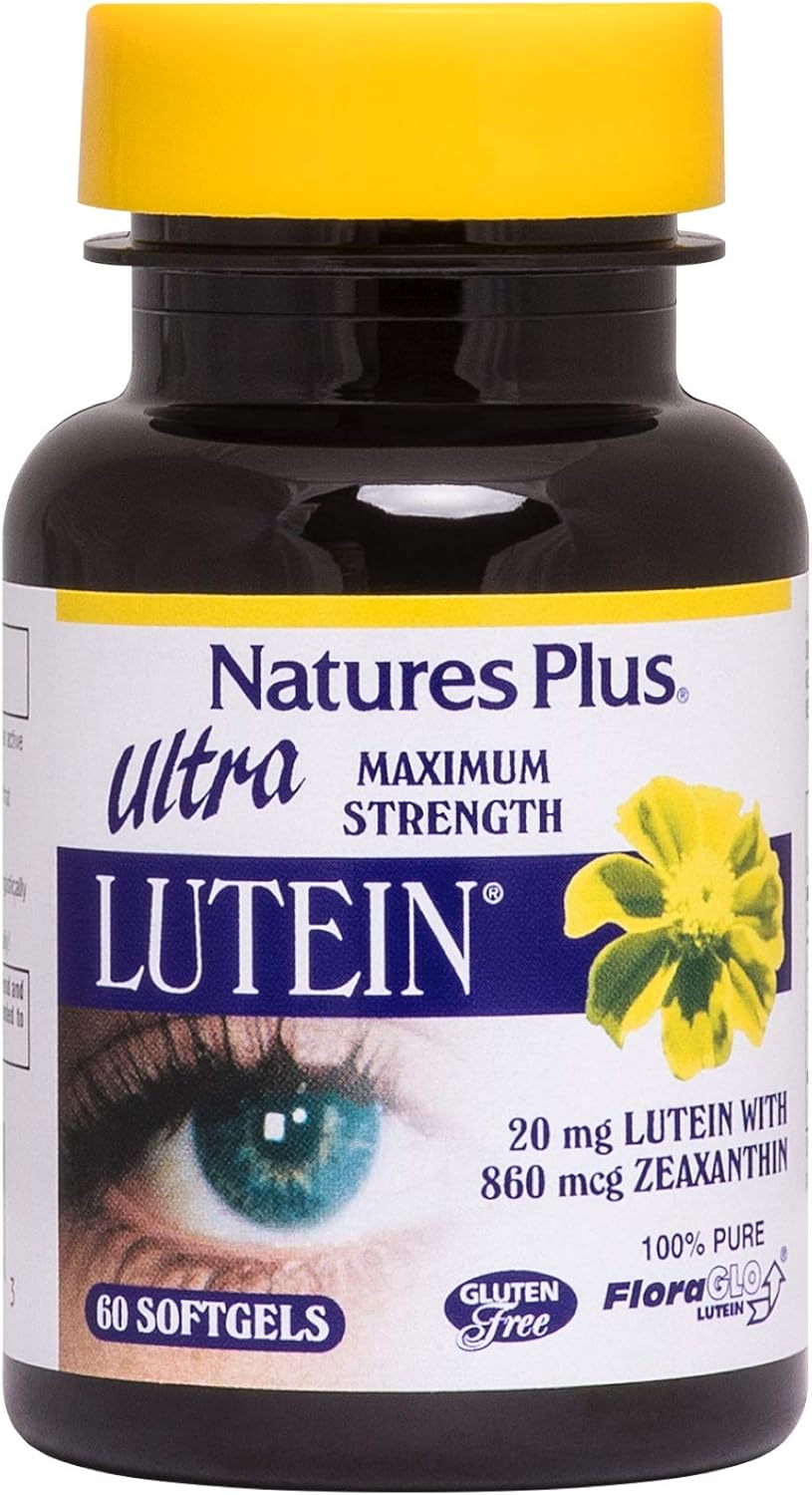 Nature's Plus Ultra Lutein 20 mg Lutein & 860 mcg Zeaxanthin, 60