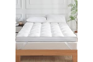 Mosluna 3 Inch Memory Foam Mattress Topper Queen Size, Extra Soft Pillow Top Mattress Topper, Fluffy Shredded Memory Foam Filled, Breathable Mattress for Back Pain Relief, 60x80 in.