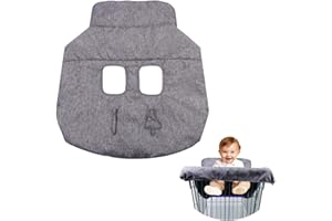 Shopping Cart Cover for Baby, Cotton High Chair Cover, Infant Grocery Cart Cushion Liner with Storage Pouch, Foldable, Machin