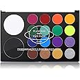 UCANBE Face & Body Paint, Water Activated SFX Makeup Palette - Extra Large White & Black Pan, Professional 18 Color Safe Non