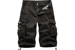 Cargo Shorts Men Classic Button-Fly Cotton Twill Short Pants Casual Multi-Pocket Outdoor Hiking Tactical Shorts
