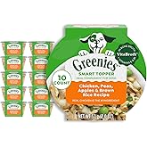 Greenies Smart Topper High Protein Wet Mix-in for Dogs, Chicken, Peas, Apples & Brown Rice Recipe in Vitabroth Broth - Bone Broth + Vitamins E & B1, 10 Count