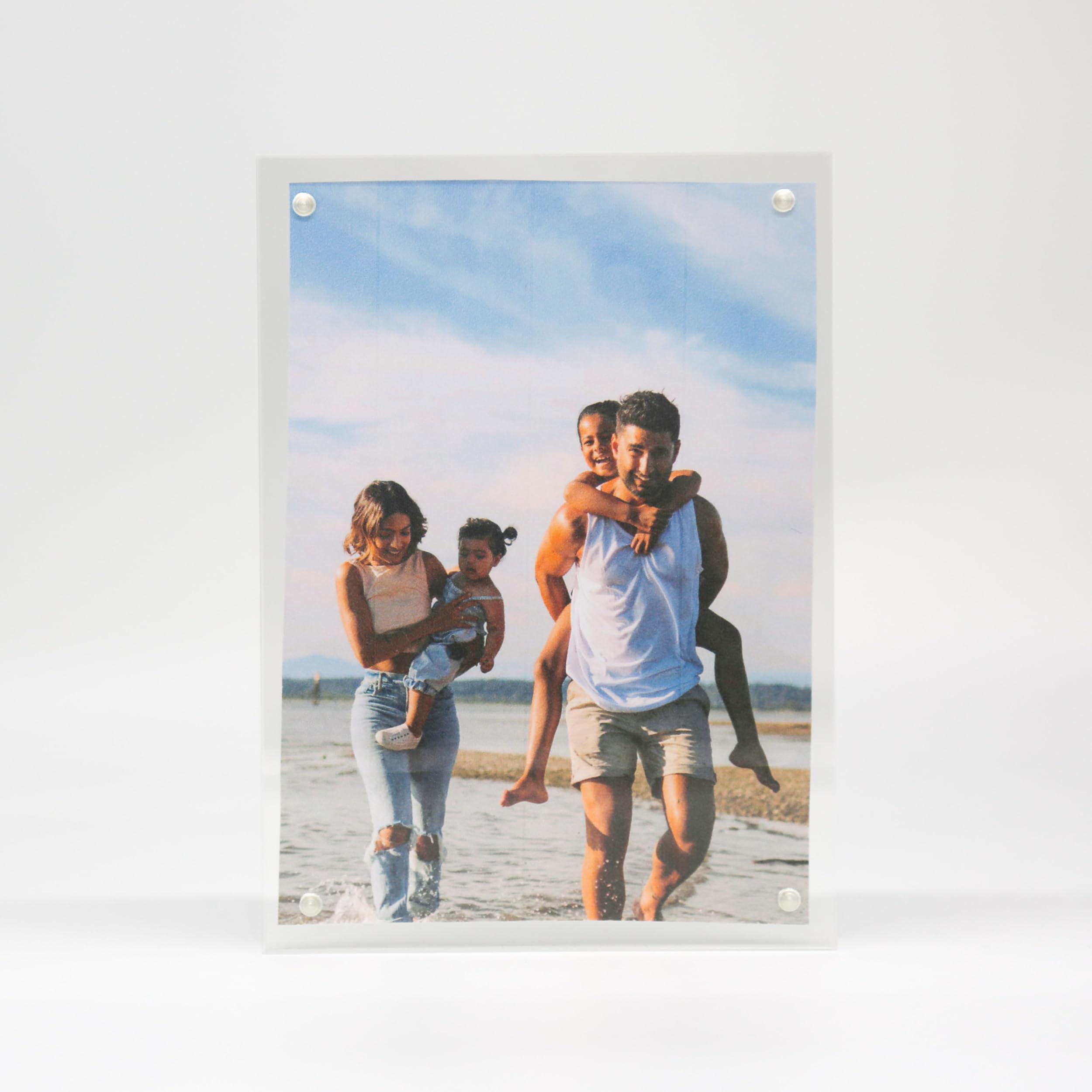 TRIXES 5X7 Acrylic Photo Frame – Magnetic Multi-Purpose Glass Effect Picture Frame Perfect to Display on Your Desk or Stand on Your Sideboard or Rest on the Wall Shelf - 127 x 178mm