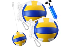 MiniInflat 2 Pcs Tether Balls and Rope Set Replacement Tetherball with Ball Pump for Teen Adults Backyard Playground Outdoor Game