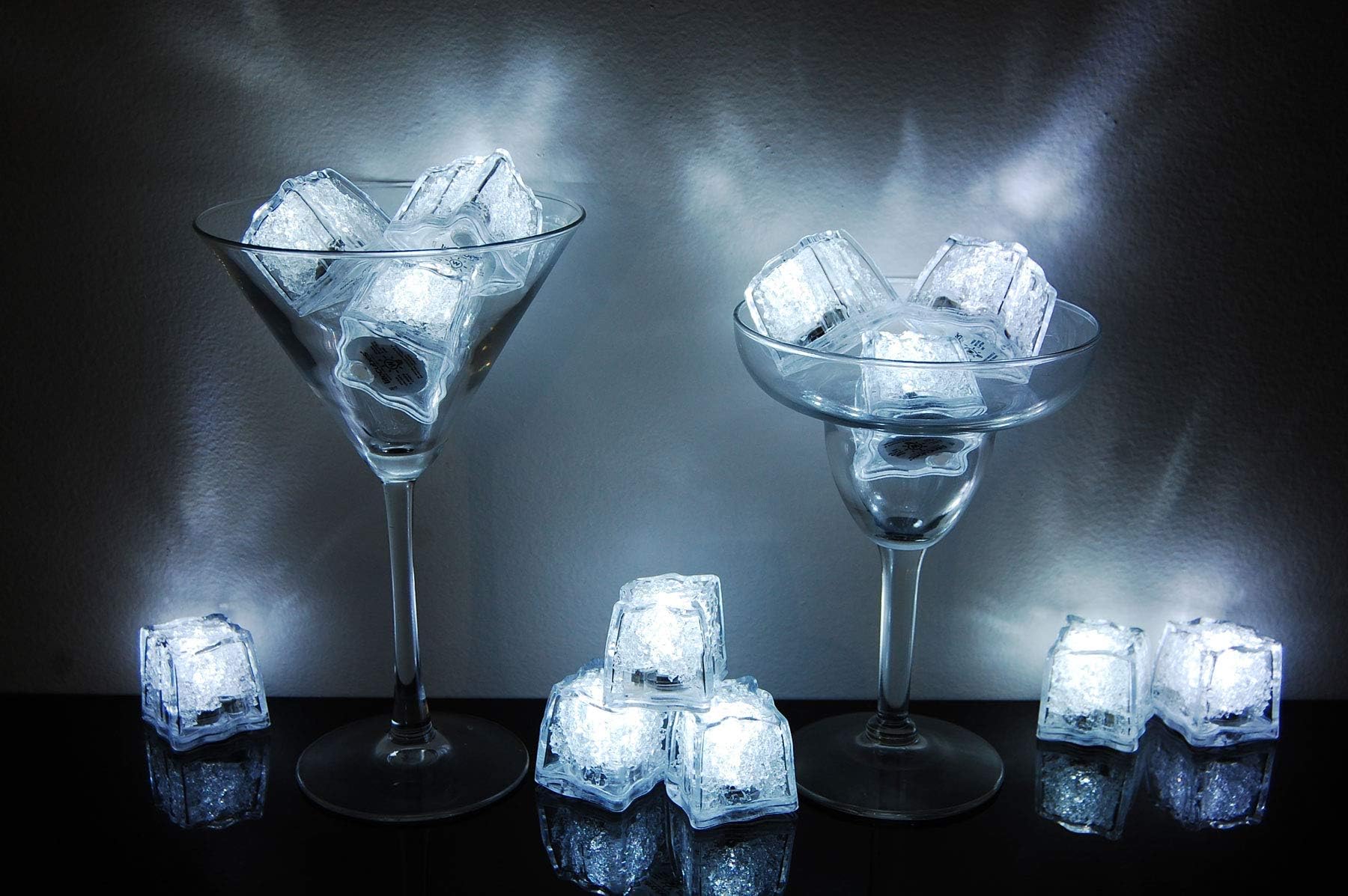 Litecubes Brand 3 Mode White Light up LED Ice Cubes (12)