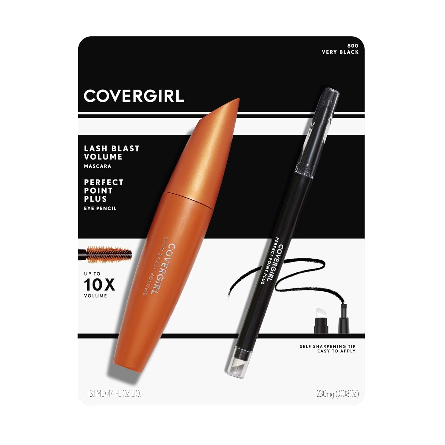 COVERGIRL LashBlast Volume Mascara and Perfect Point Plus Eyeliner, Very Black/Black Onyx, Combo 1 (Packaging May Vary) : Beauty