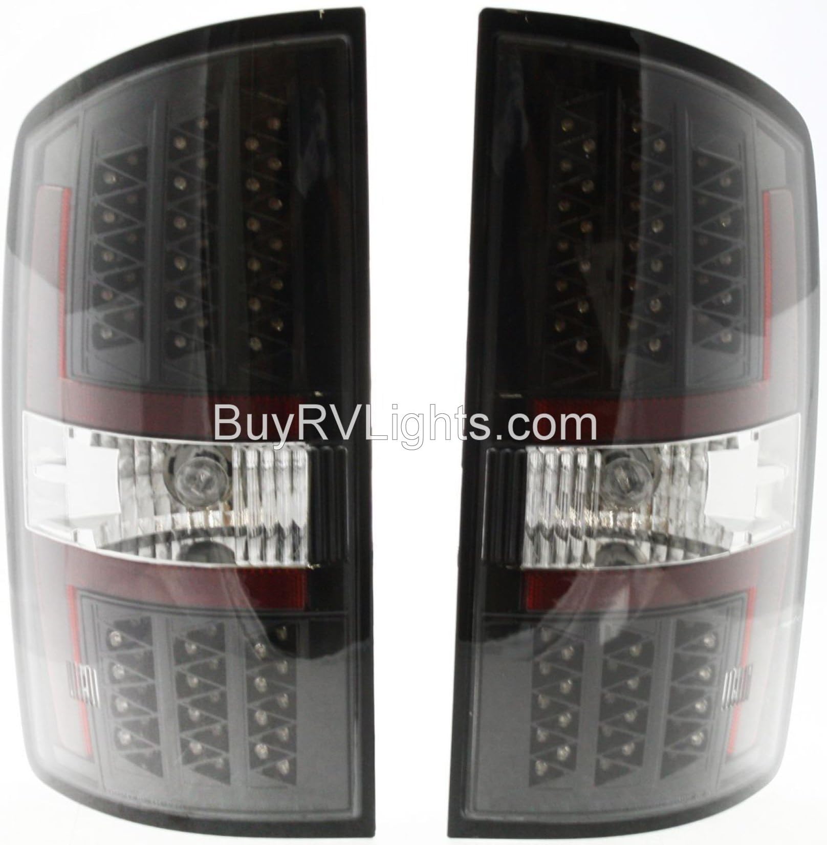 Winnebago Tour 2006-2010 RV Motorhome Pair (Left & Right) Black LED Rear Taillights Tail Lamps Lights