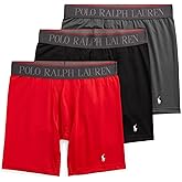 POLO RALPH LAUREN Men's 4D Flex Performance Air Boxer Briefs Regular and Long Leg 3-Pack