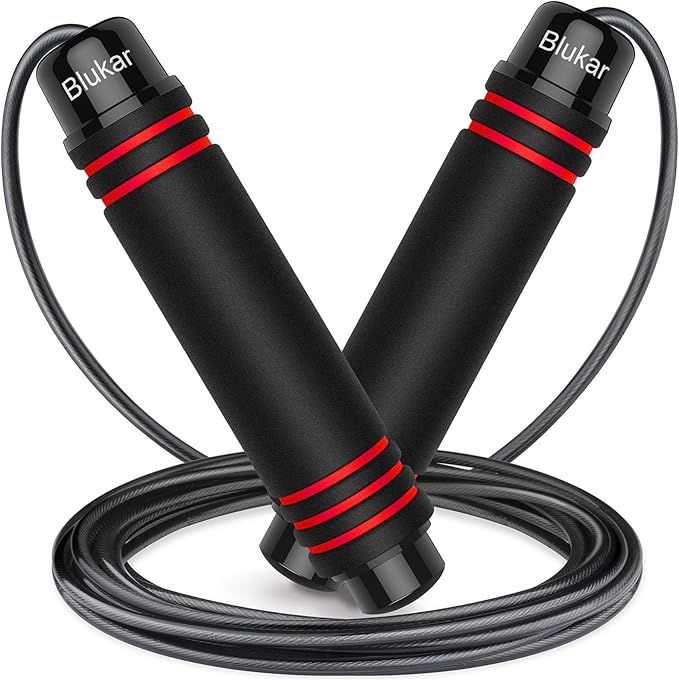 Blukar Skipping Rope, Speed Jump Rope Tanglefree Adjustable Rope with