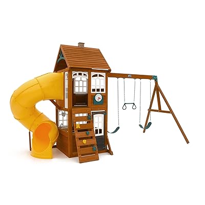 Cedar Summit KidKraft Swing Playset Creston Lodge Jamaica Ubuy