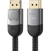 Zeskit Maya Certified DP 1.4 Cable, 4K 120Hz 8K 60Hz 1440p 144Hz 240Hz HDR 32.4Gpbs HBR3 (6.5ft, Braided Jacket)