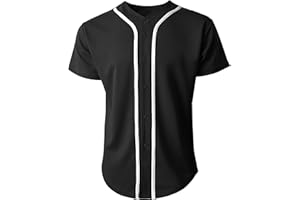 Ma Croix Made in USA Mens Premium Button Down Baseball Jersey Team Uniform Hip Hop Urban Tee Shirt