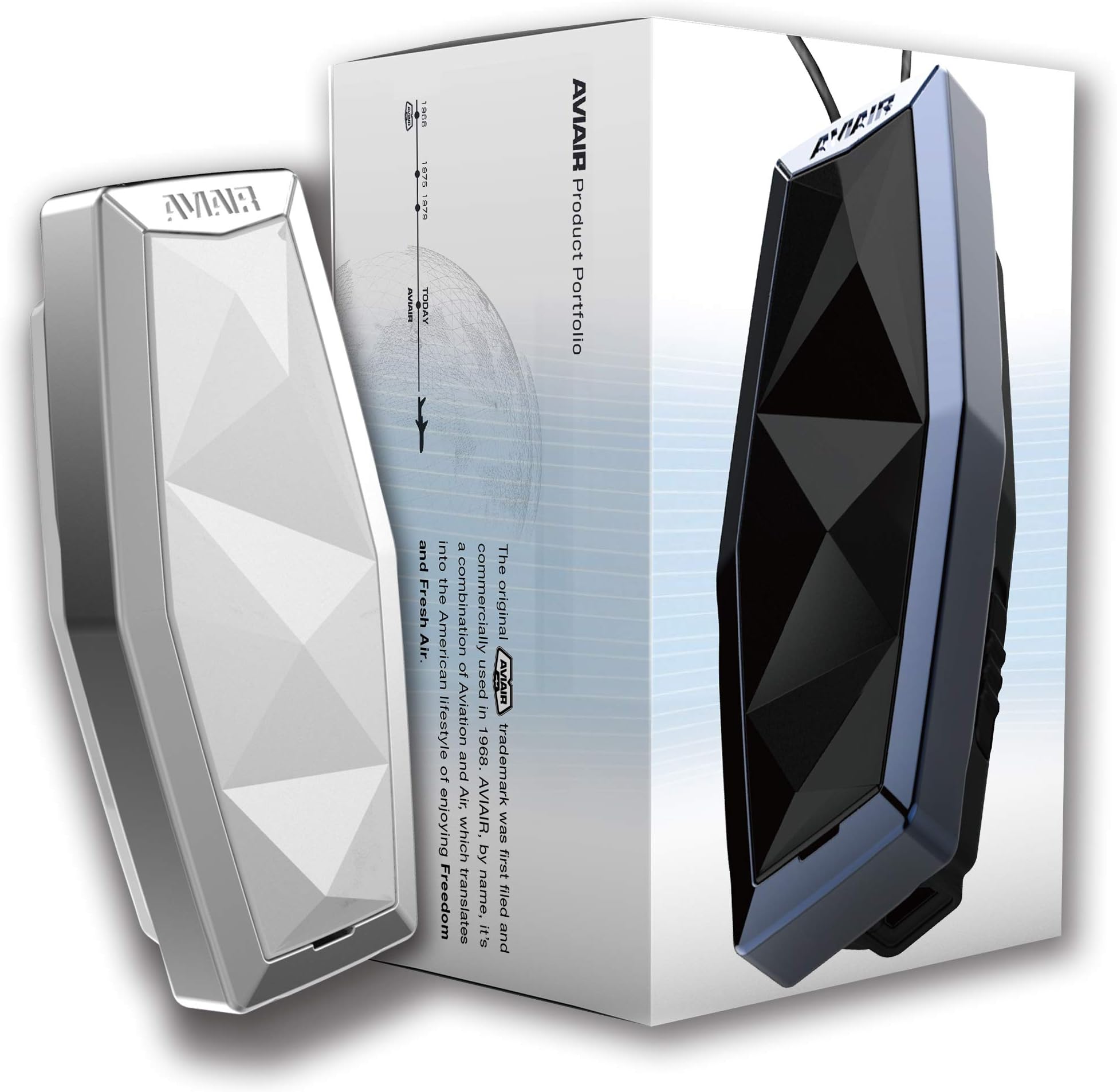 Aviair Travo Pur Personal Portable Air Purifier/Negative Ion Generator.Eliminating Germs, Dust, Viruses, Bacteria,Allergens,Mold,and Odors. Car Vent Mount Station and USB Cable Included (White)