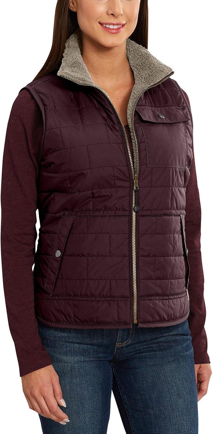 Carhartt Women's Amoret Sherpa Lined Vest at Amazon Women's Coats Shop