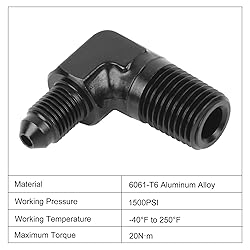 EVIL ENERGY 3AN Male Flare to 1/4" NPT Pipe 90