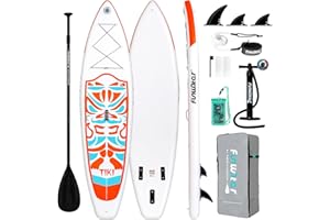 FunWater Inflatable Ultra-Light Stand Up Paddle Board for All Skill Levels with Premium SUP Paddleboard Accessories,Non-Slip Comfort Deck for Youth & Adults